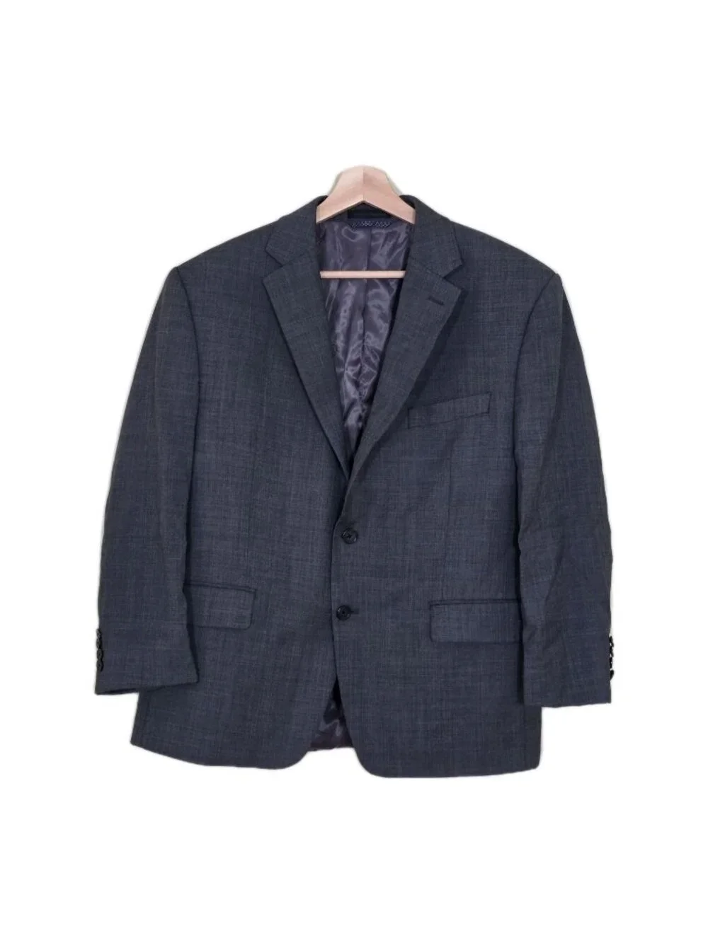 Ralph Lauren Blazer Men US 42S Gray Wool 2B 2V Lined SB Business Edgy Minimalist